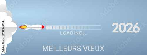 Bonne année - meilleurs vœux 2026 - vecteur pour affiche bannière salutation et célébration du nouvel an 2026.