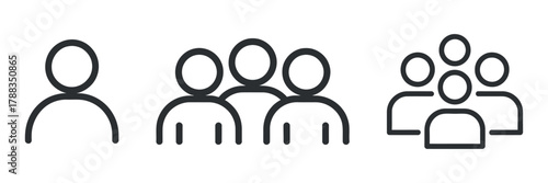 People simple vector icon group professional isolated high quality file clean composition minimal 120 characters