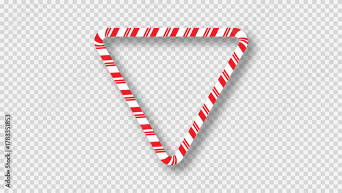 Christmas candy cane frame