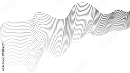 Abstract backdrop with grey wave gradient lines