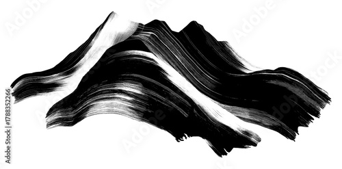 black and white brushstrokes abstract art clip art preview