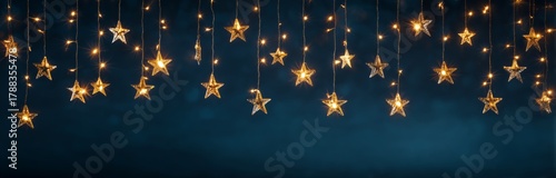 Beautiful Hanging Stars With Glowing Lights Create a Magical Atmosphere at Night