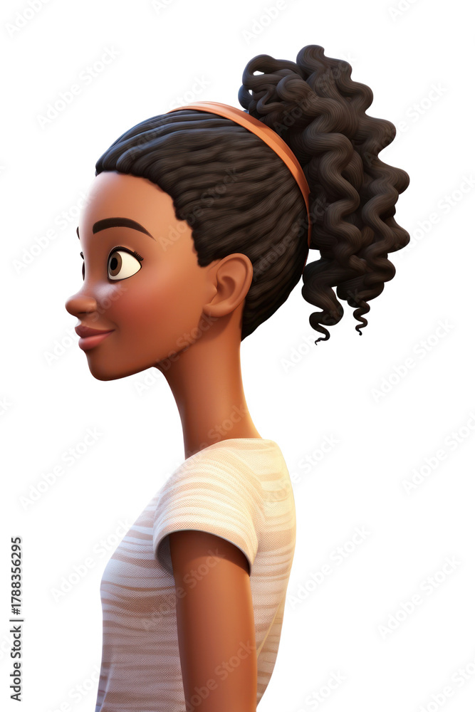 Obraz premium PNG Cartoon female adult