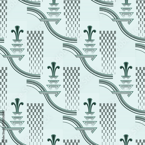 Classic Popular Flower Seamless pattern background - For easy making seamless pattern use it for filling any contours