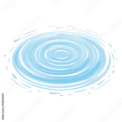 Abstract Water Ripple Design on White Background