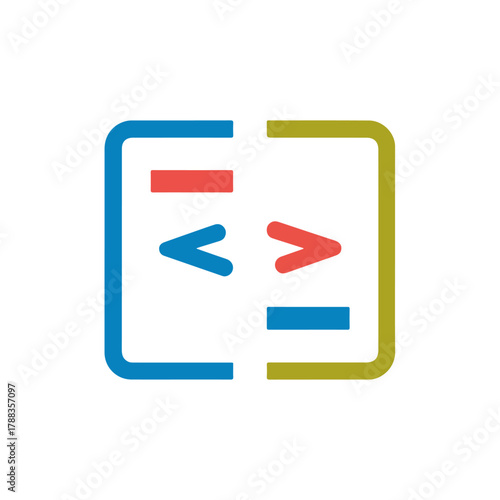 Code Snippet Symbol Modern Tech Icon Design
