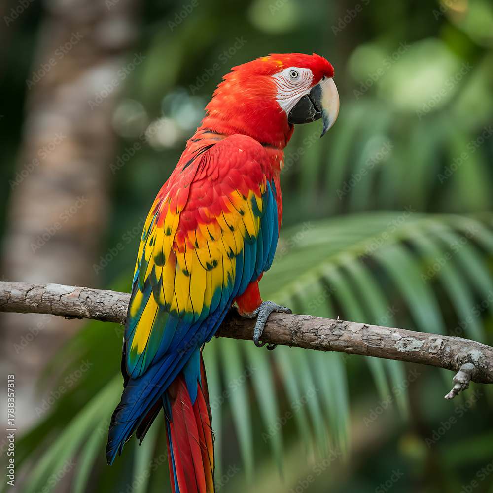 Obraz premium red and yellow macaw
