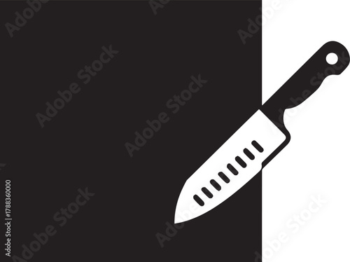 knife minimal flat graphic symmetrical blade cutouts vector