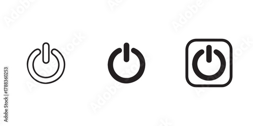 power icon broken circle with vertical line power button glyph for devices