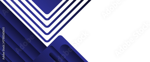 Abstract blue shapes background with line square and modern  with papercut style for vector..