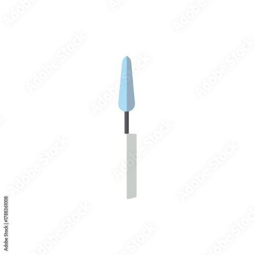 Minimalist Cosmetic Applicator Design on White Background