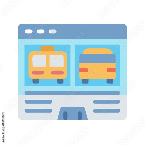 Online bus ticket booking website page interface design