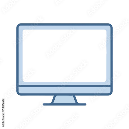 Modern Computer Monitor Icon Clean, Minimalist Design