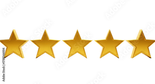 Five golden stars rating