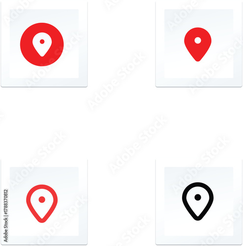 Red Map Pin location icon
