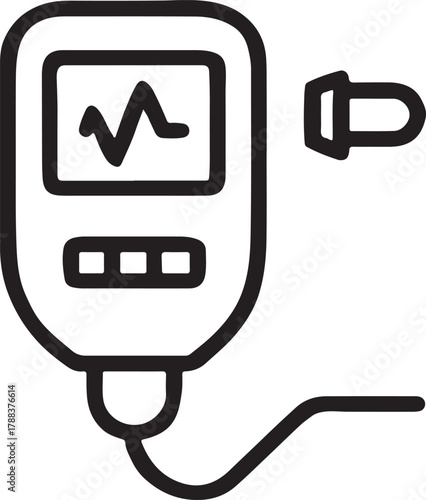 Portable ecg monitor with waveform
