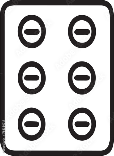 single vector blister pack with six pills