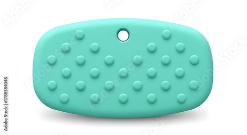 Adhd chew necklace teal silicone chewable necklace pendant with raised dots