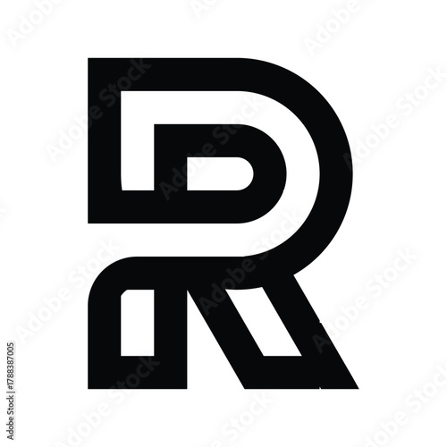 Letter R in Stylish Way