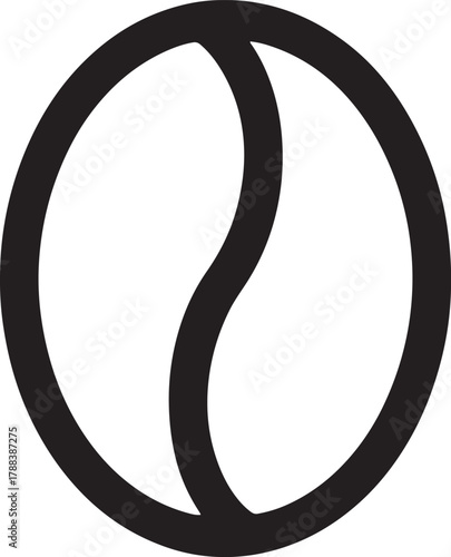 Black outline yin yang symbol on white background taijitu balance