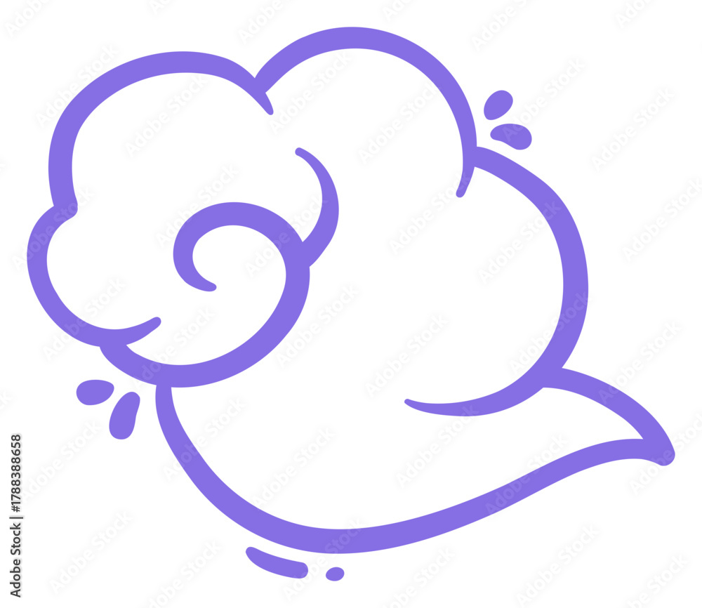 Obraz premium Cloud with Sparkle Sticker