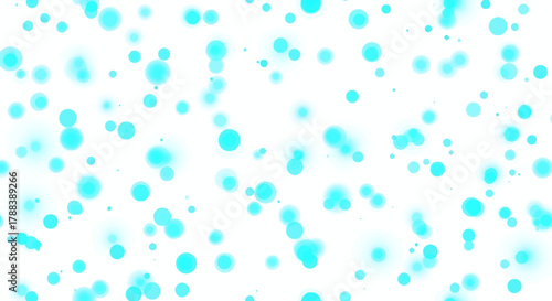 Effervescent turquoise dots on a bright canvas evoking a sense of celebration and whimsical