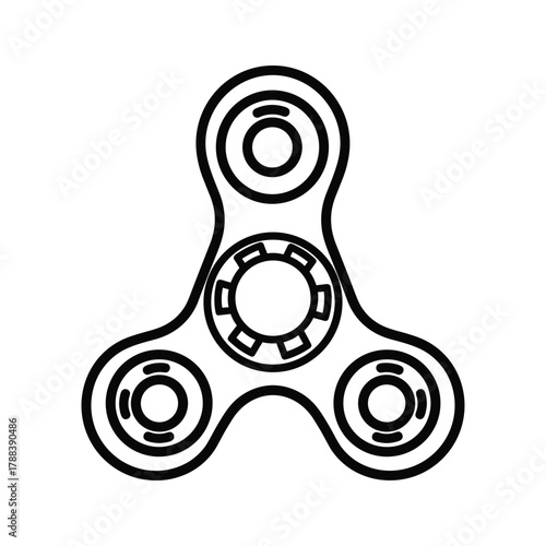 Outline icon of a fidget spinner
