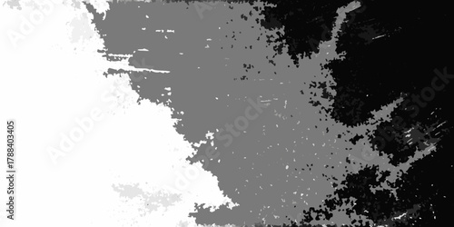 Abstract monochrome texture with rough edges and varying shades of gray and black