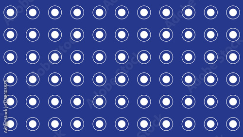Blue and white pattern featuring oval shapes arranged in a repeating design