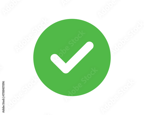 Green check mark icon. Check mark vector icon. Checkmark Illustration. Vector symbols set ,green checkmark isolated on white background. Correct vote choise isolated symbol.