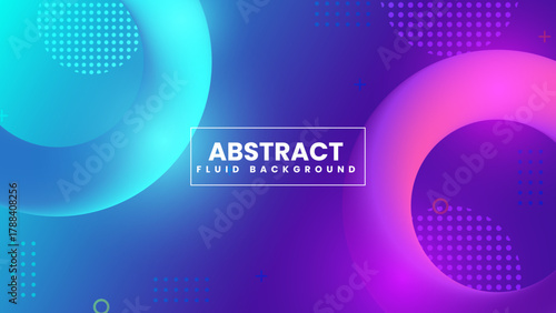 Abstract fluid gradient vector background design with vibrant color. Modern 3d background design in pink, blue, and purple for trendy futuristic poster and template.