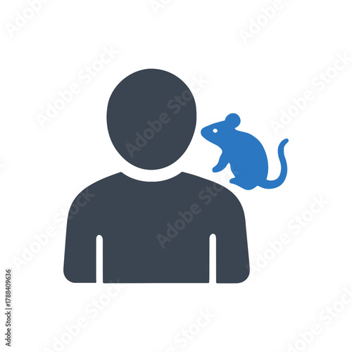Pet rat owner icon