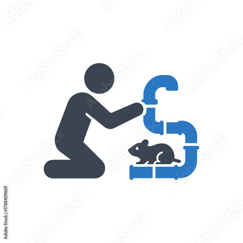 Playing with pet rodent icon