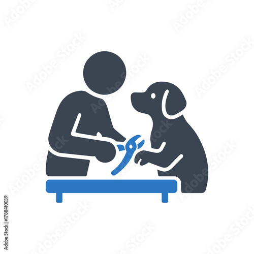 Clipping dog nails icon