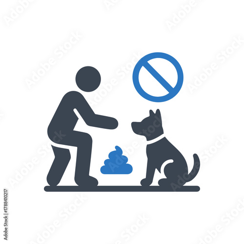 No dog pooping icon