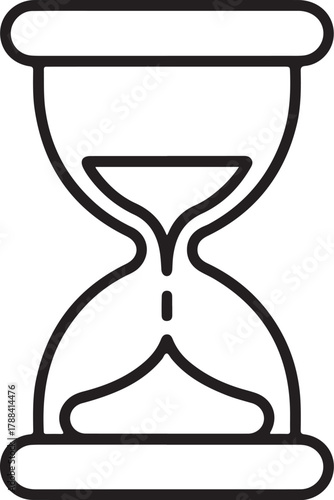 Hourglass transforms into growing tree line art