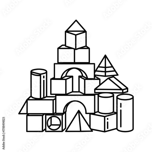 Stack of building blocks