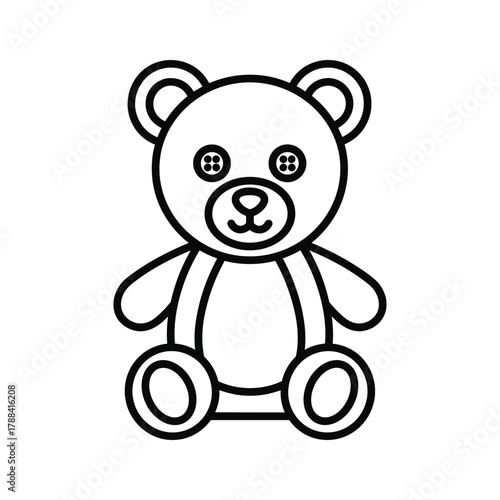 Cute teddy bear icon