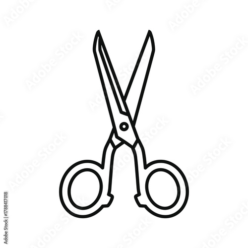 Open scissors