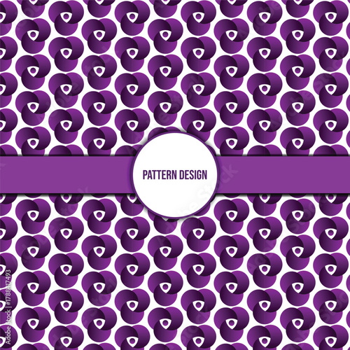 Seamless purple floral pattern background with abstract modern design elements