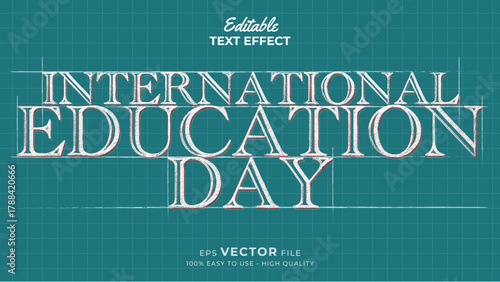 International Day of Education editable text