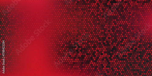 Red halftone background, abstract glittering dots backdrop, disco texture design, shiny confetti banner.