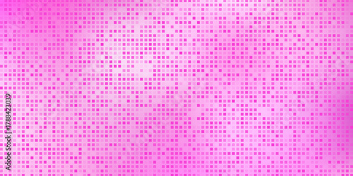 Shining pink disco party pattern background. Iridescent rose sequin mosaic texture. Abstract sparkling halftone wallpaper. Pop up comic glowing glitter backdrop. Retro vector design template