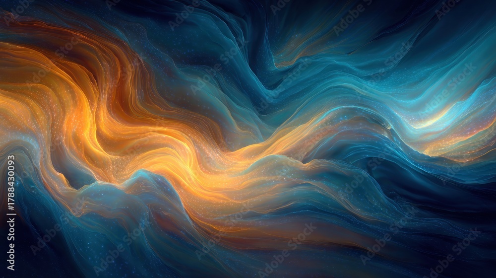 Obraz premium Abstract flowing design with vibrant colors and dynamic fluid forms