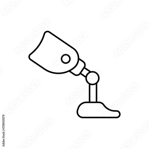 Prosthetic icons set in different style with white background