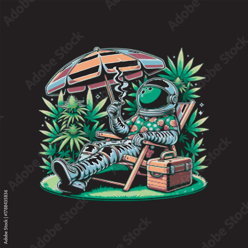 Native American Indian God Totem Colorful Holiday Cartoon Illustration