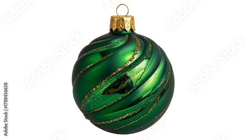 Round green Christmas ornament