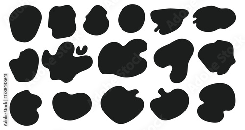 Abstract geometric shapes with vibrant color palette and typographic elements