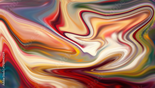 Liquid paint effect abstract trippy colorful background. Illustration