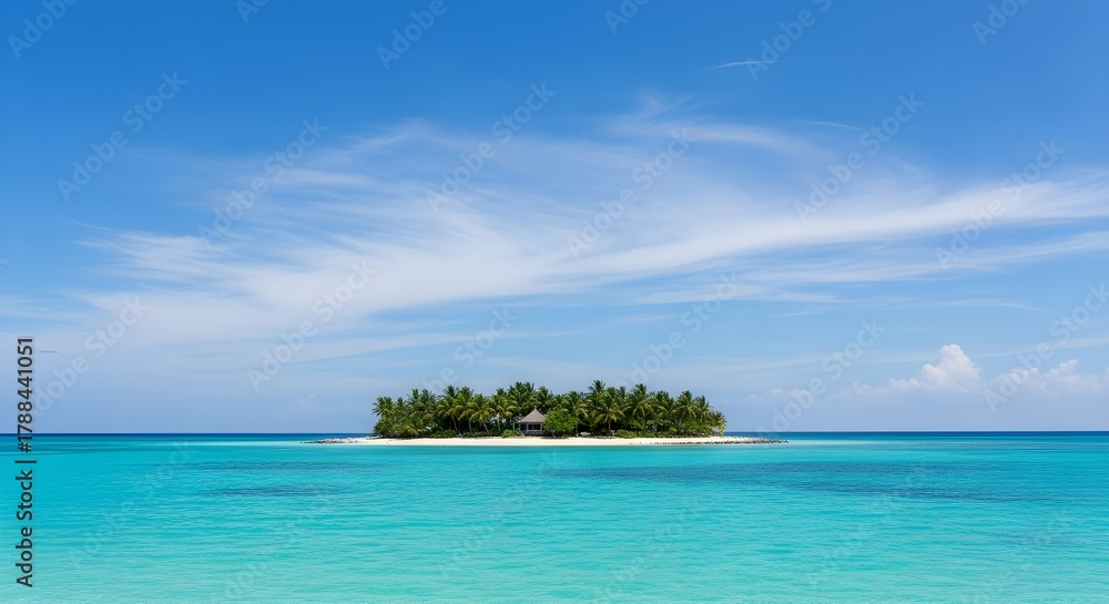 Fototapeta premium Island in the Blue